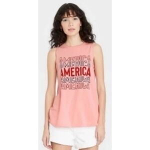 Isaac Morris America repeat tank top Coral Size L